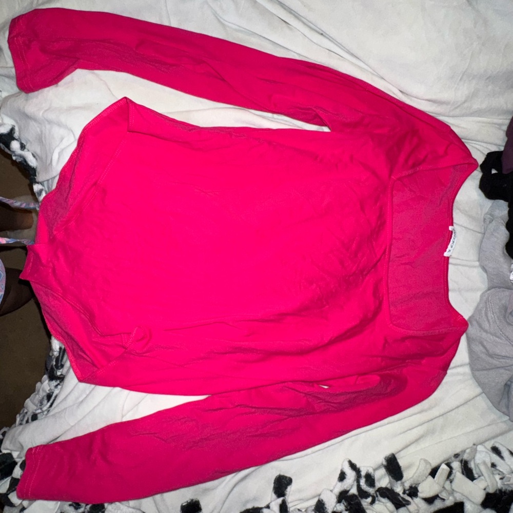 Women's Pink Long Sleeve bodysuit
